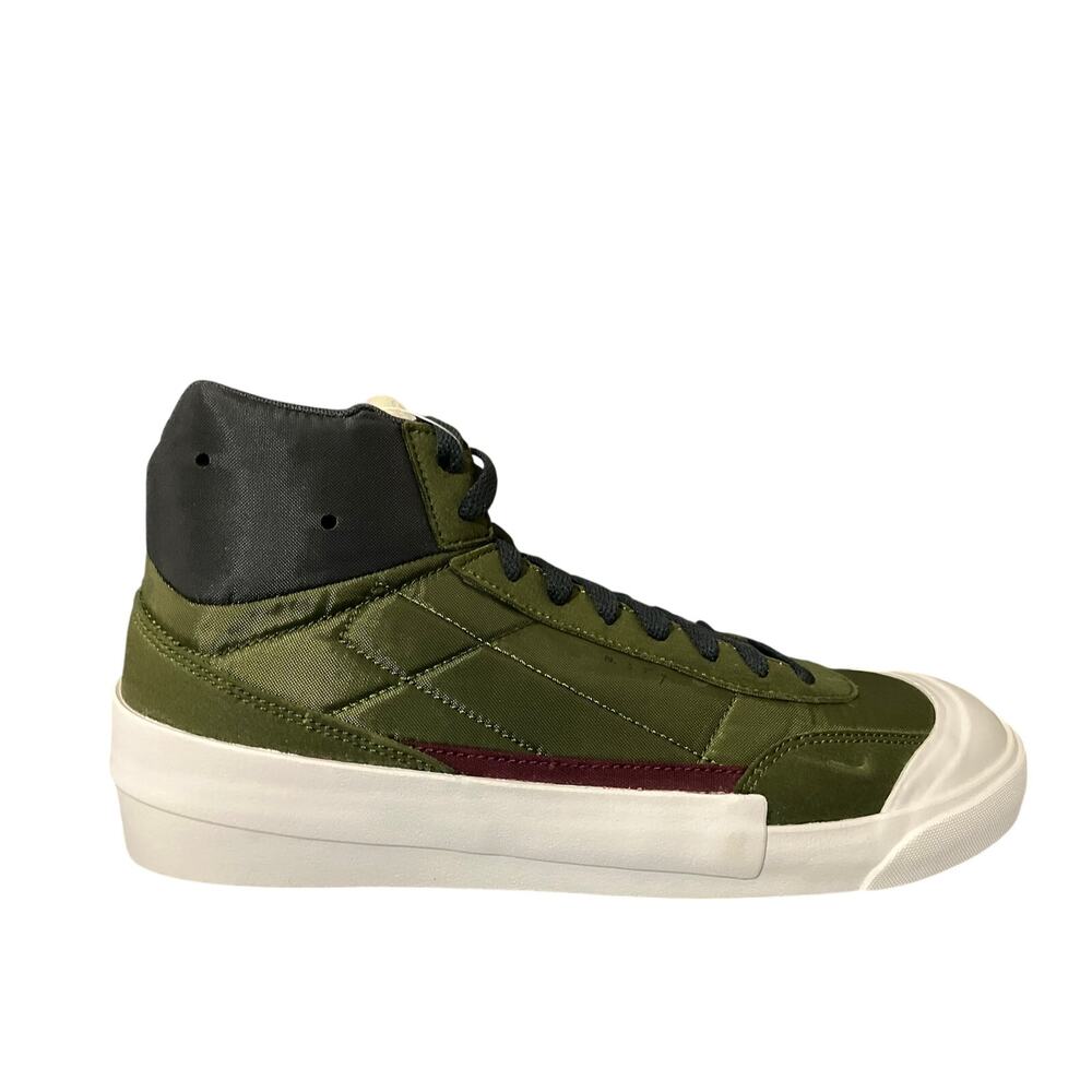 New Nike Drop Type Mid Legion Green Men Sz 10 BQ5190-100 Summit White